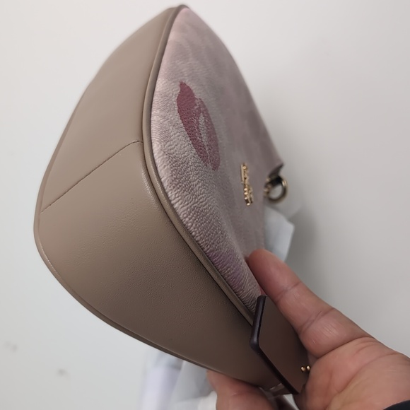 Coach CZ943 Teri Mini Crossbody Bag In Signature Canvas W/Lips Print - Last One - Picture 12 of 14